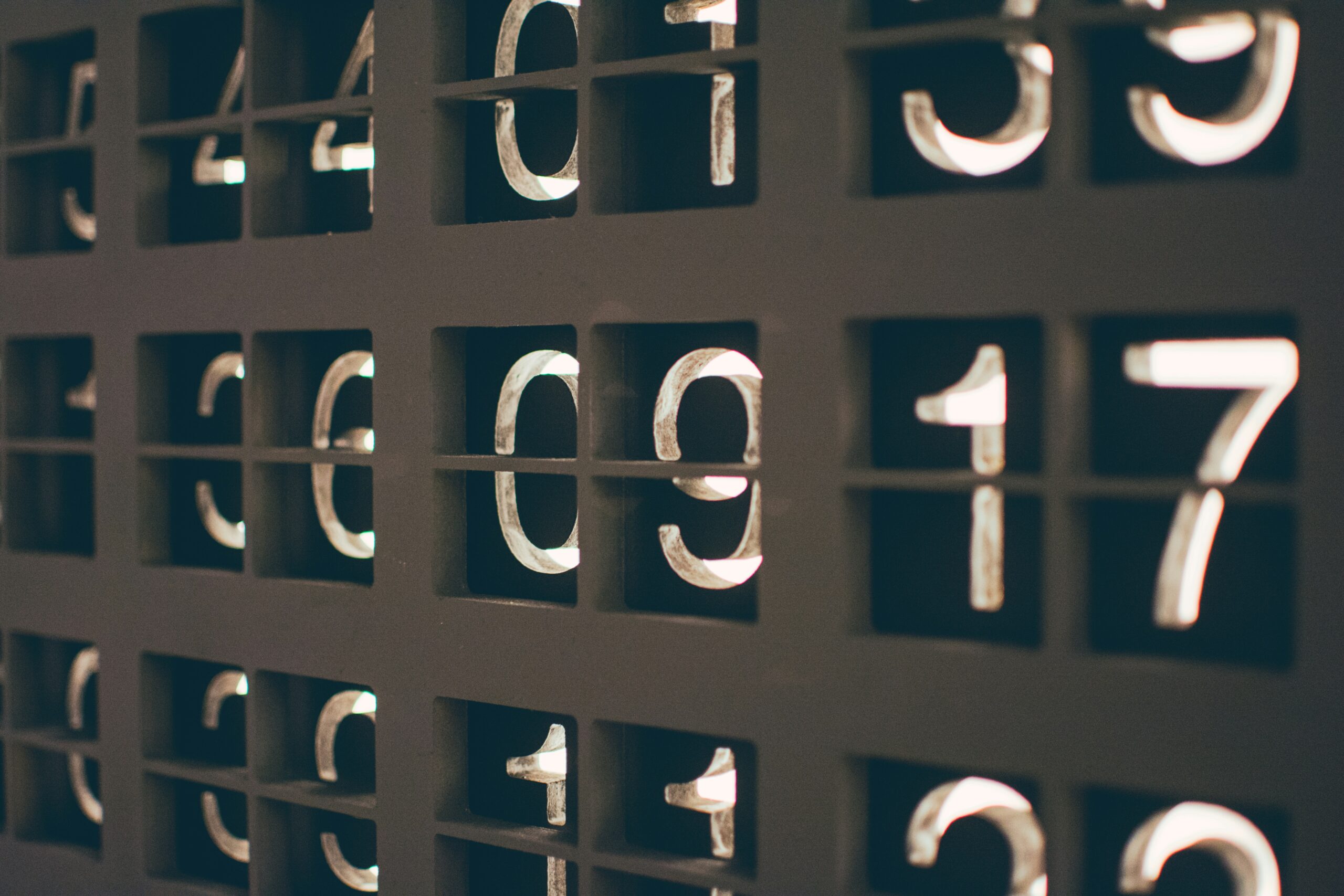 Numbers on a board